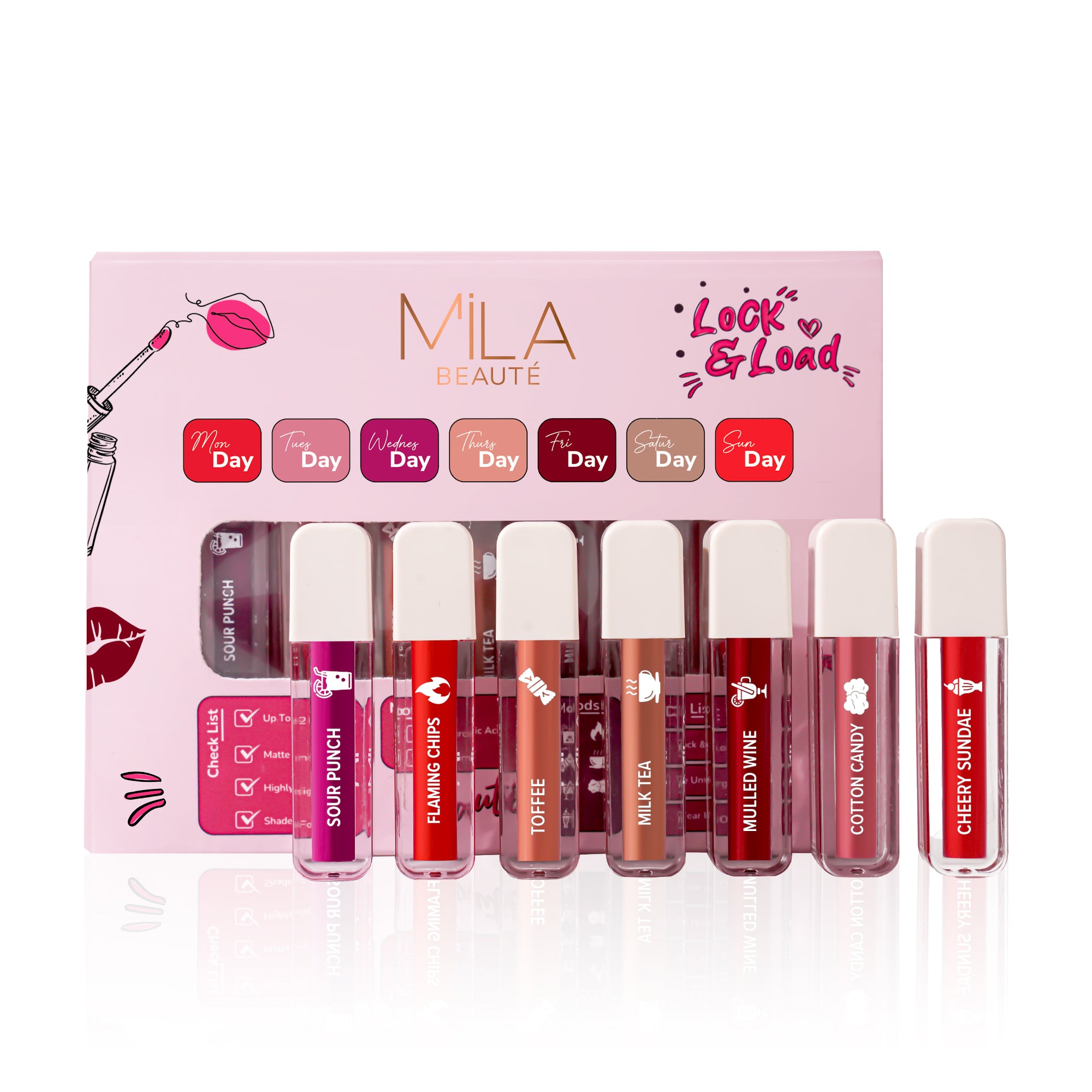 12Hr Non Transfer Mini Liquid Lipsticks I Set of 7