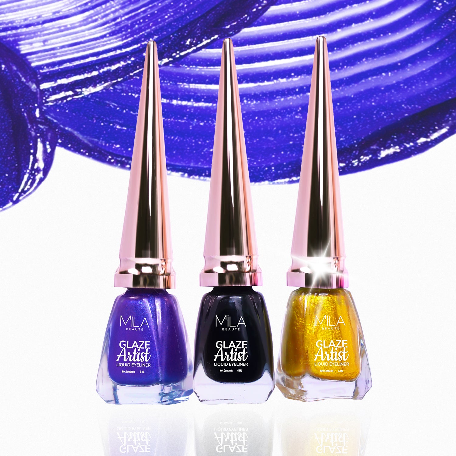 Intense Pigment Glaze Artist Liquid Eyeliner I Set of 3
