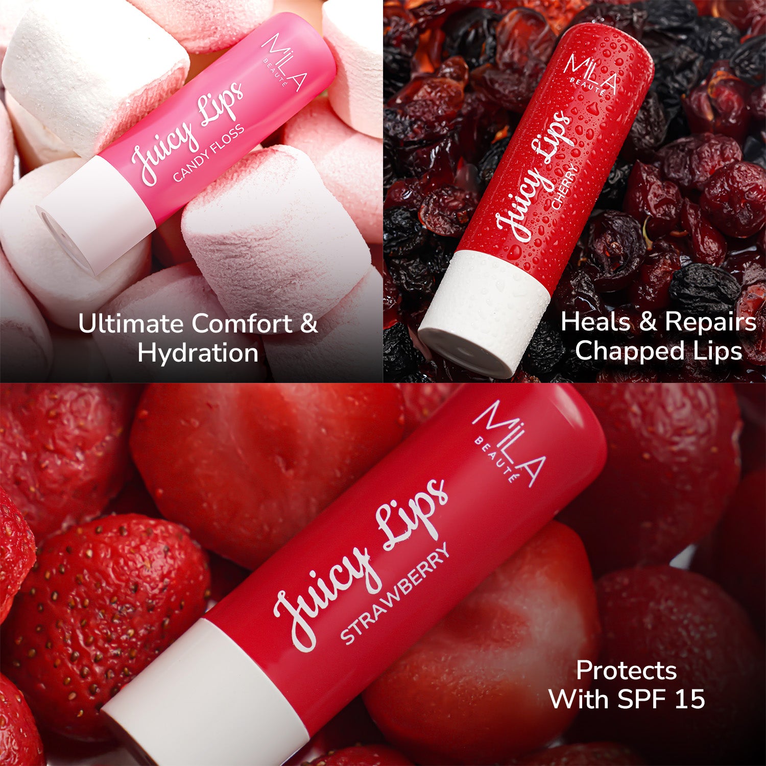 12Hr Moisture & Tint Juicy Lip Balms I Set of 3