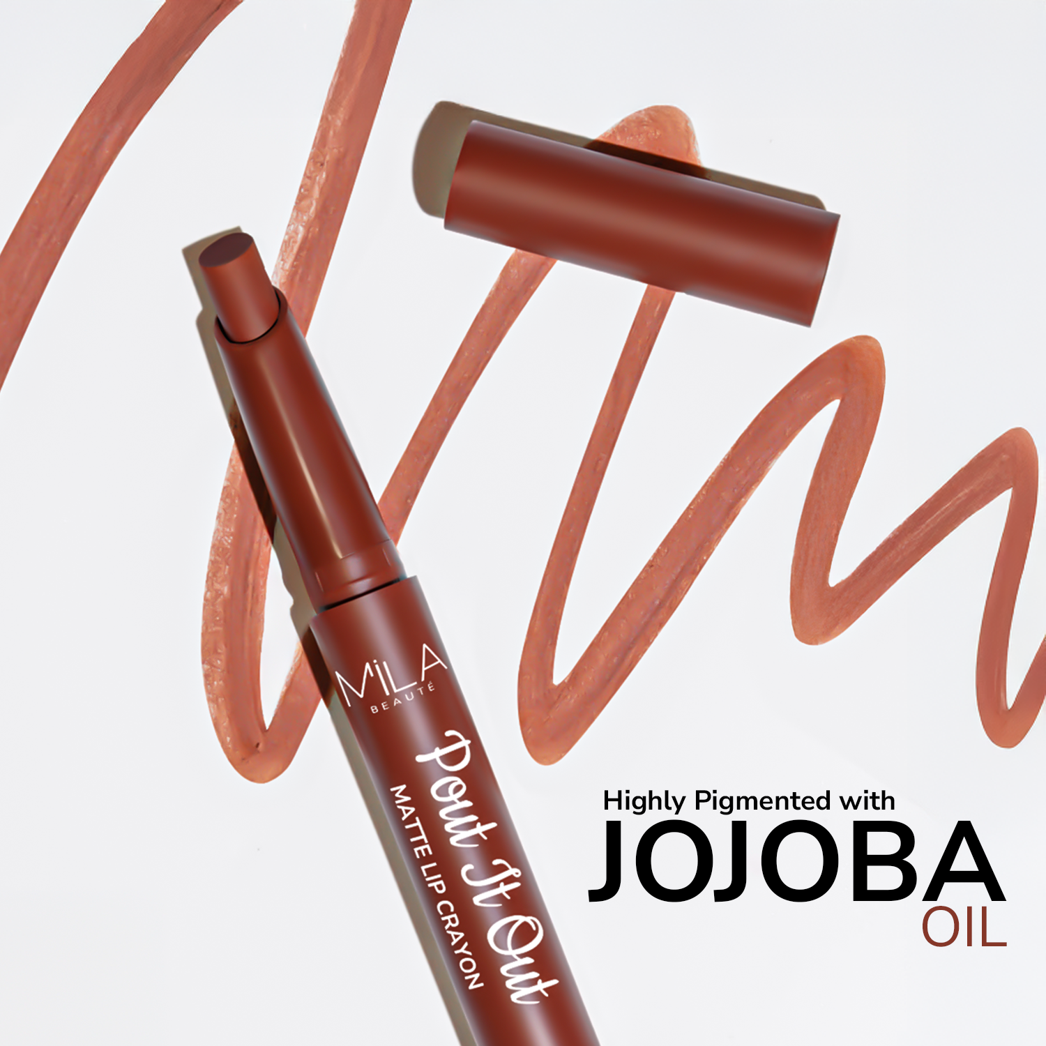 Pout It Out Matte Lip Crayons Set of 3 | Highly Pigmented & Enriched With Jojoba Oil I Nudes & Browns