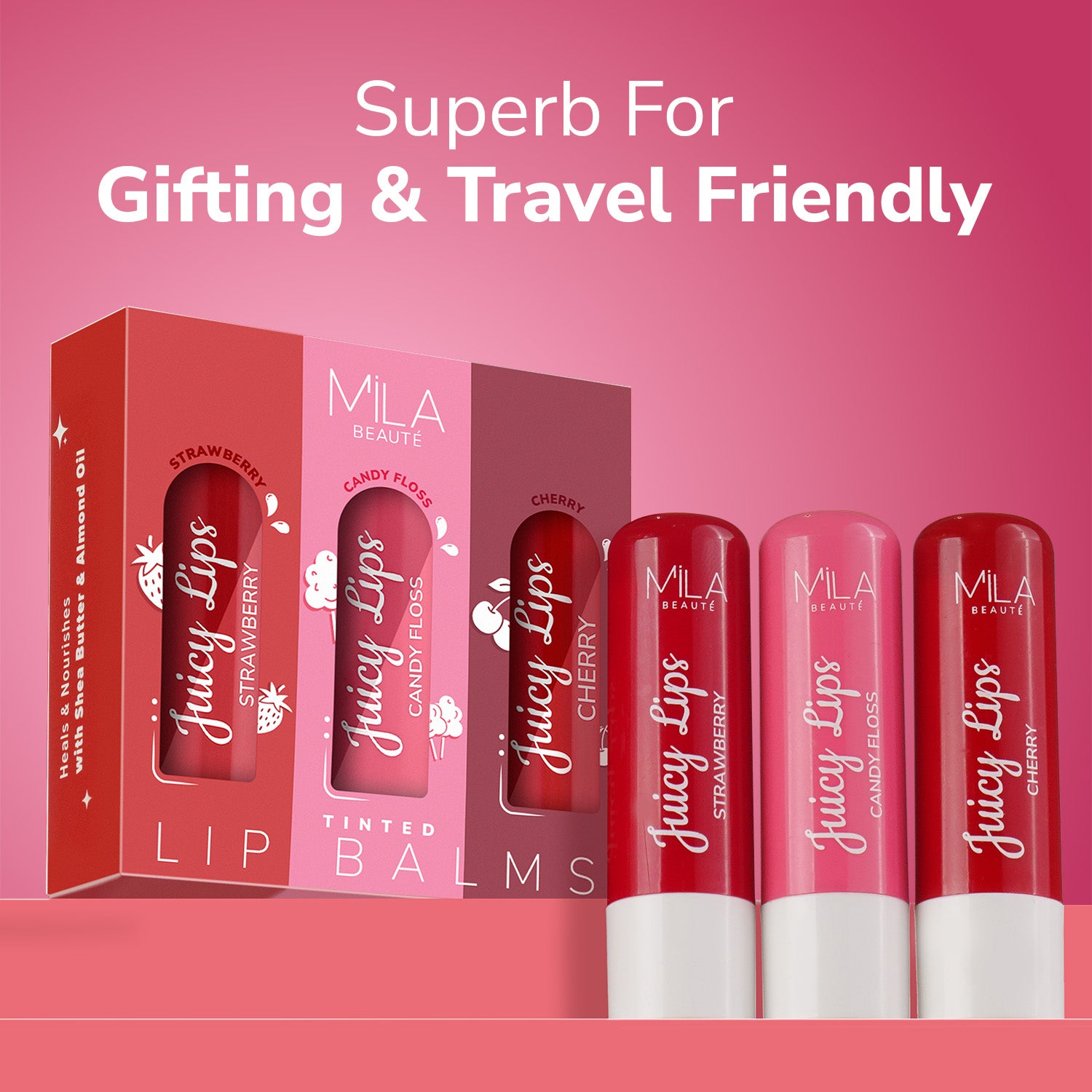 12Hr Moisture & Tint Juicy Lip Balms I Set of 3