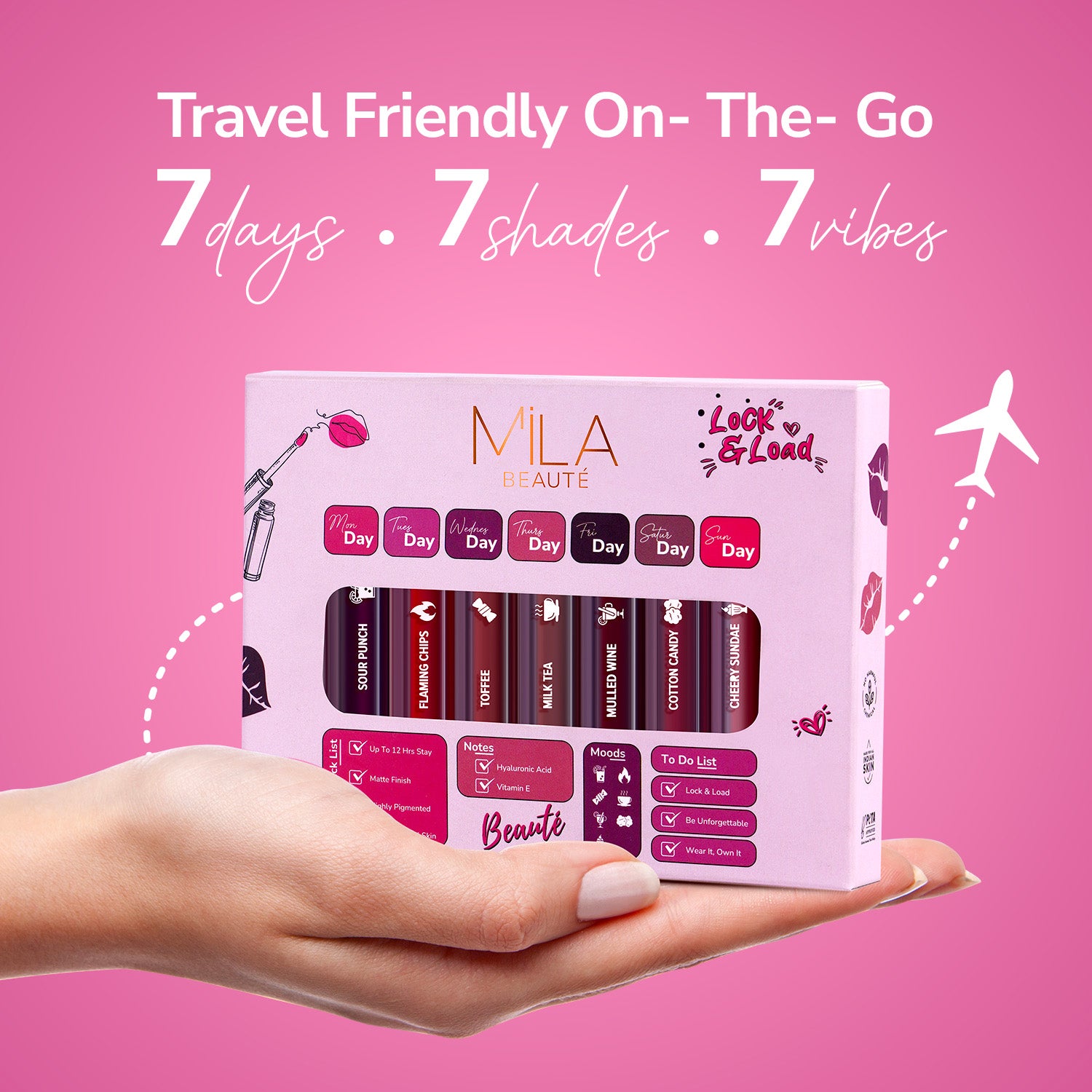 12Hr Non Transfer Mini Liquid Lipsticks I Set of 7