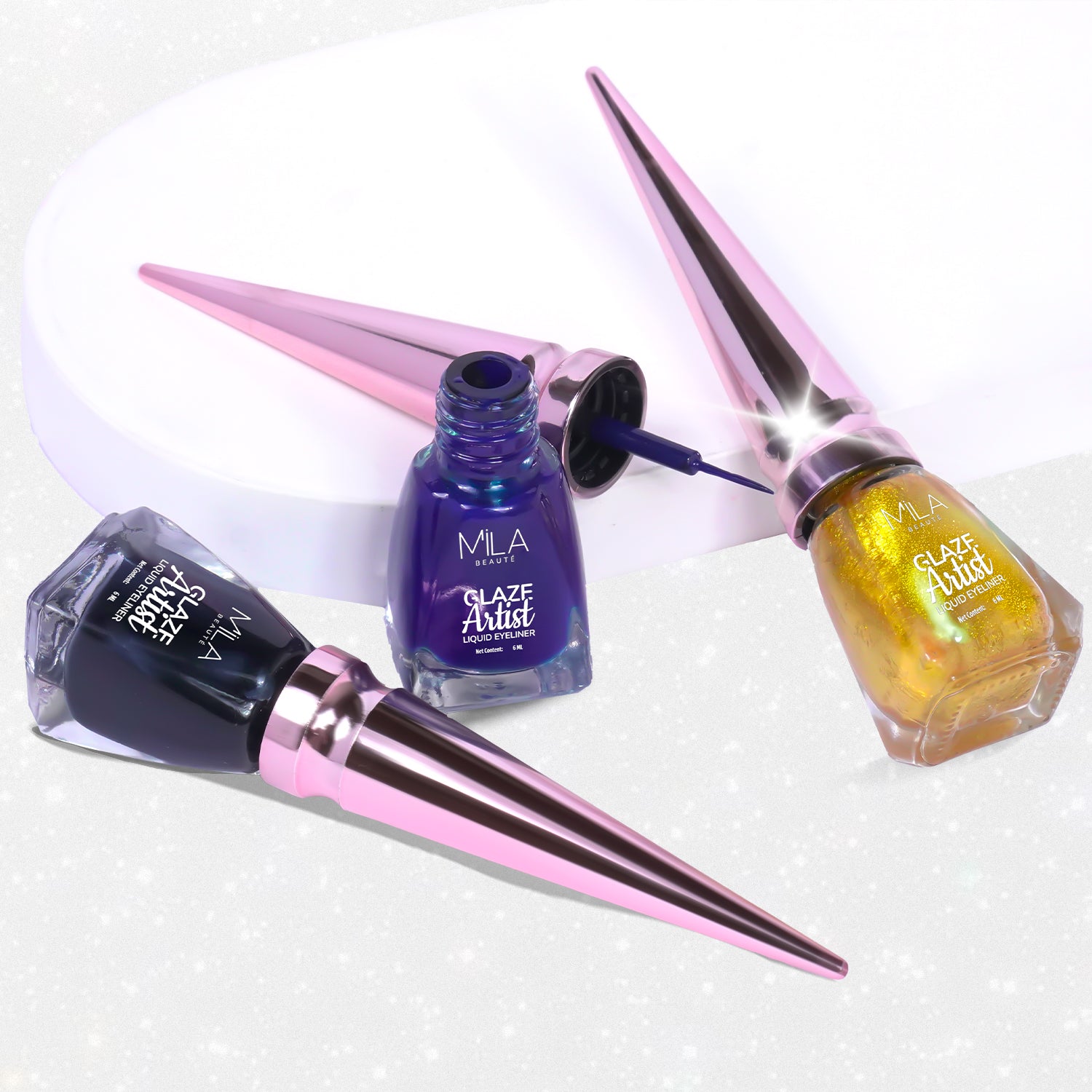 Intense Pigment Glaze Artist Liquid Eyeliner I Set of 3