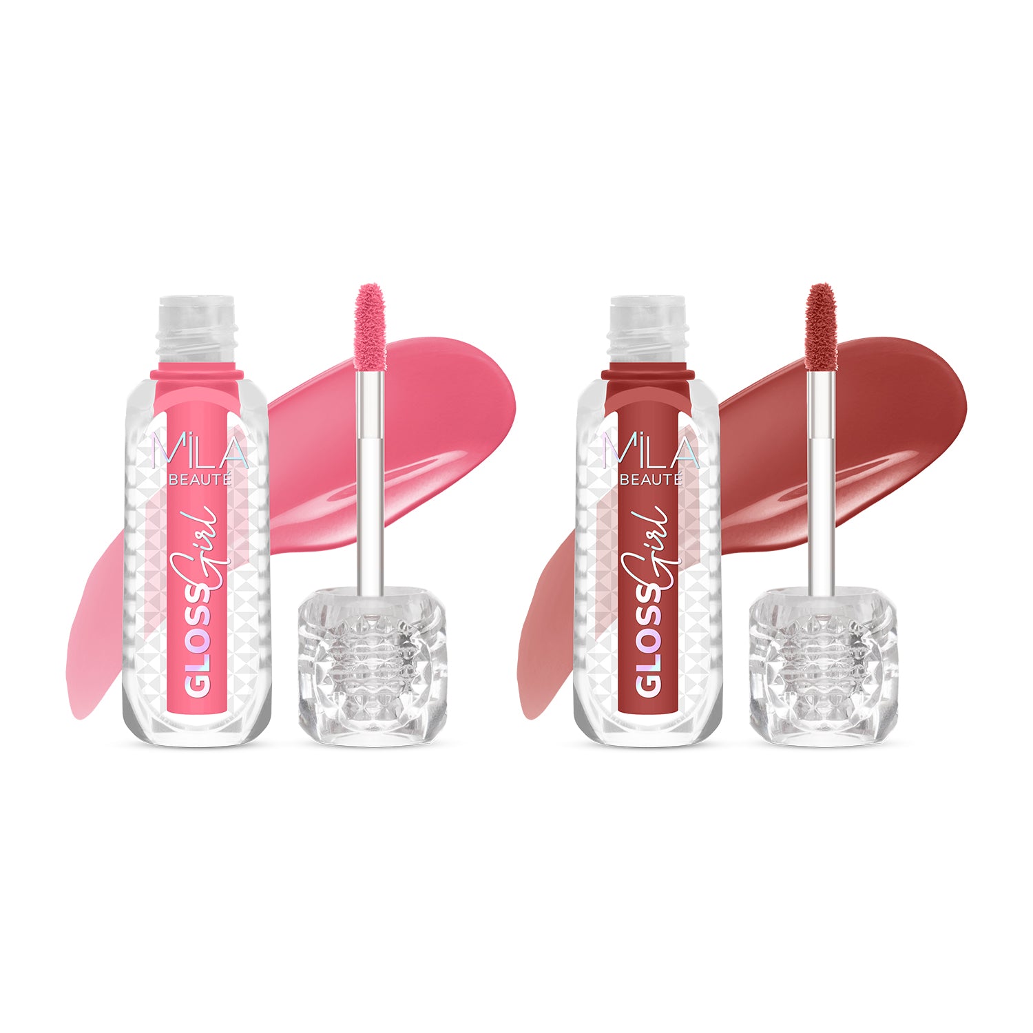 Gloss Girl Lip Gloss Set of 2 |  Fuller-Lip Effect & Extra Hydration With Mango Seed Butter & Hyaluronic Acid