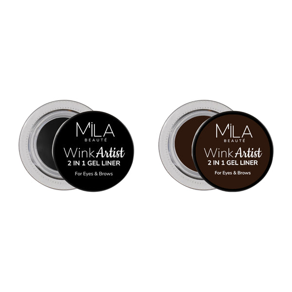 36Hr Smudge proof Wink Artist Gel Eyeliner 2 in 1 Pack of 2