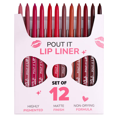 Pout It Matte Lip Liner - Set of 12