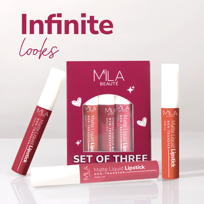Non Transfer Matte Liquid Lipstick Set of 3