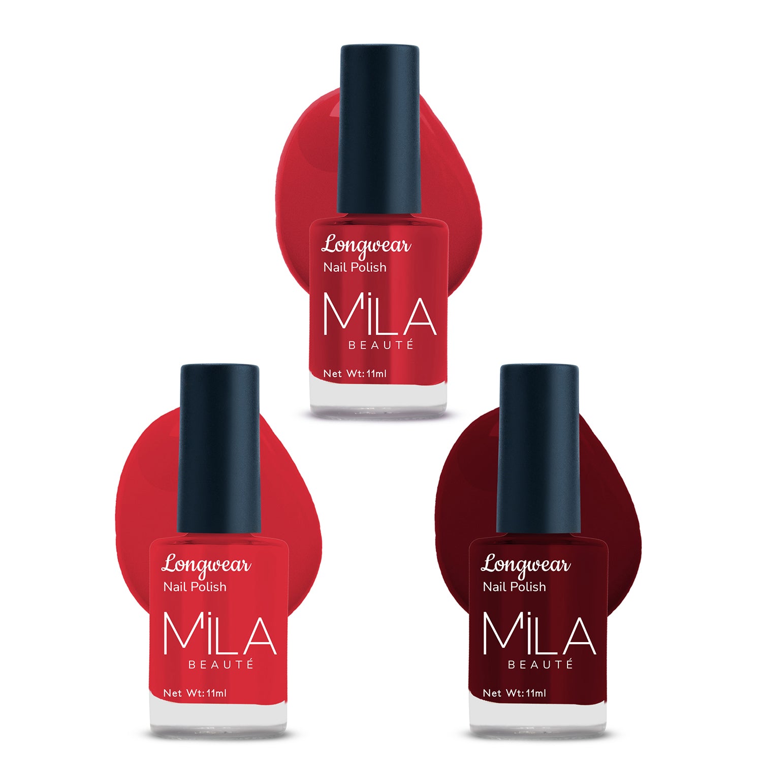 Nail Paint Pack of 3 (Reds)