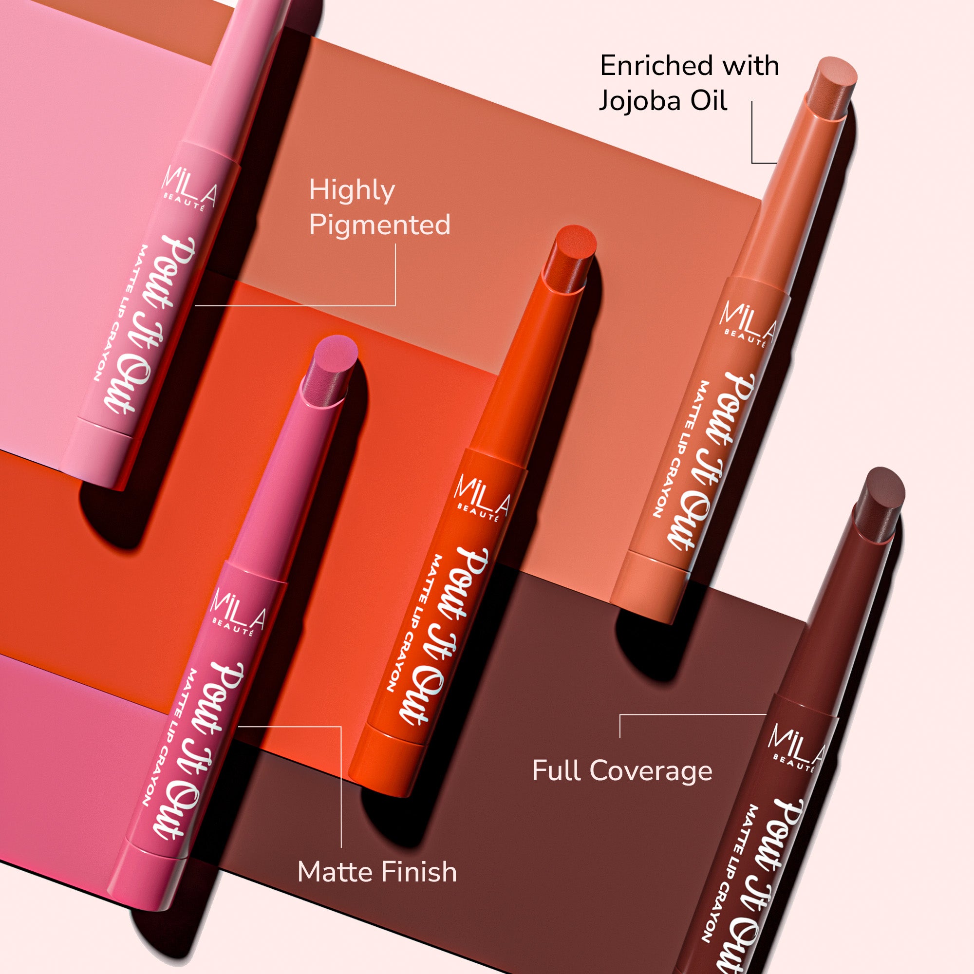 Matte Lip Crayon - Mila Beauté